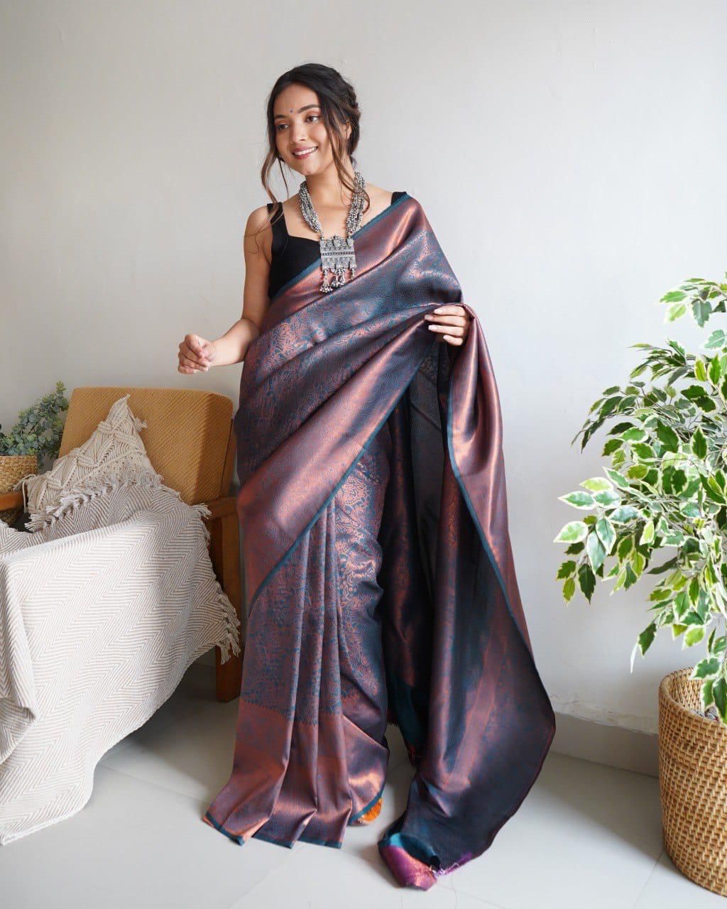 Silk Saree with Zari Weaving